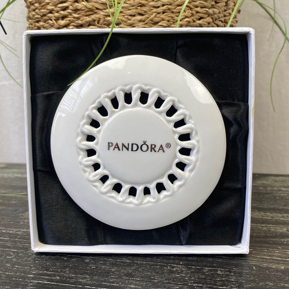 Pandora Ivory Porcelain Round Jewelry Box